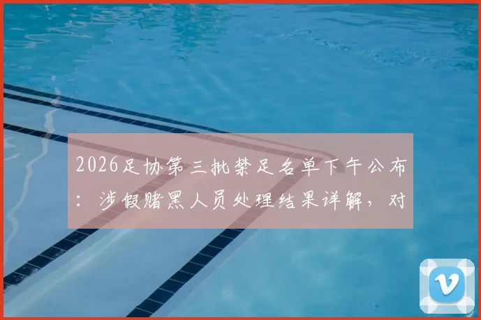 2026足协第三批禁足名单下午公布：涉假赌黑人员处理结果详解，对联赛影响几何？